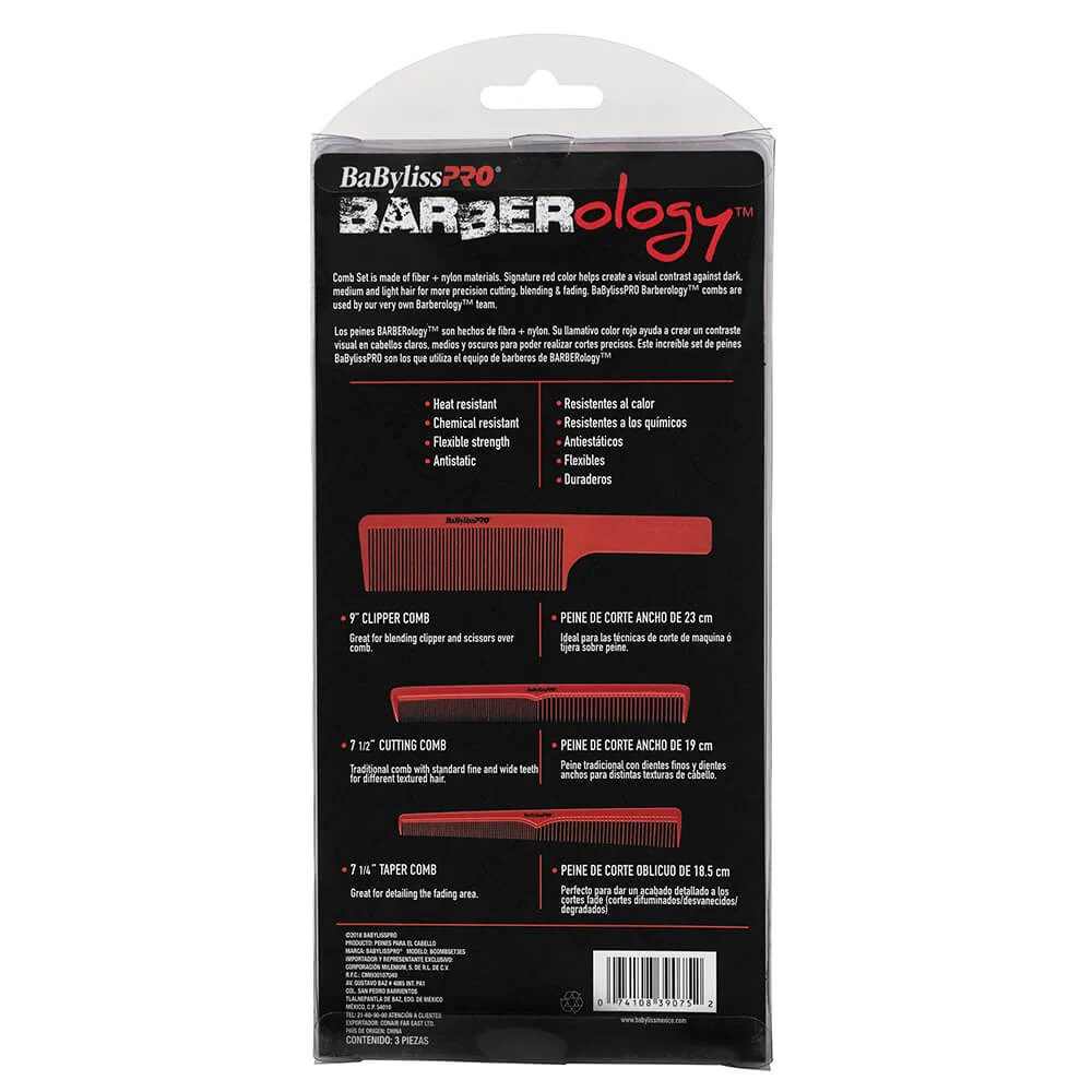 Babylisspro Barberology Comb Set 3pc - Image 3