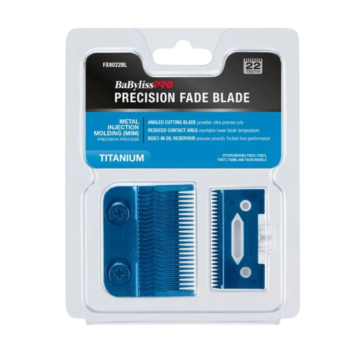 BaBylissPRO Blue Titanium Metal-Injection Molded (MIM) Precision Fade Blade - Image 4