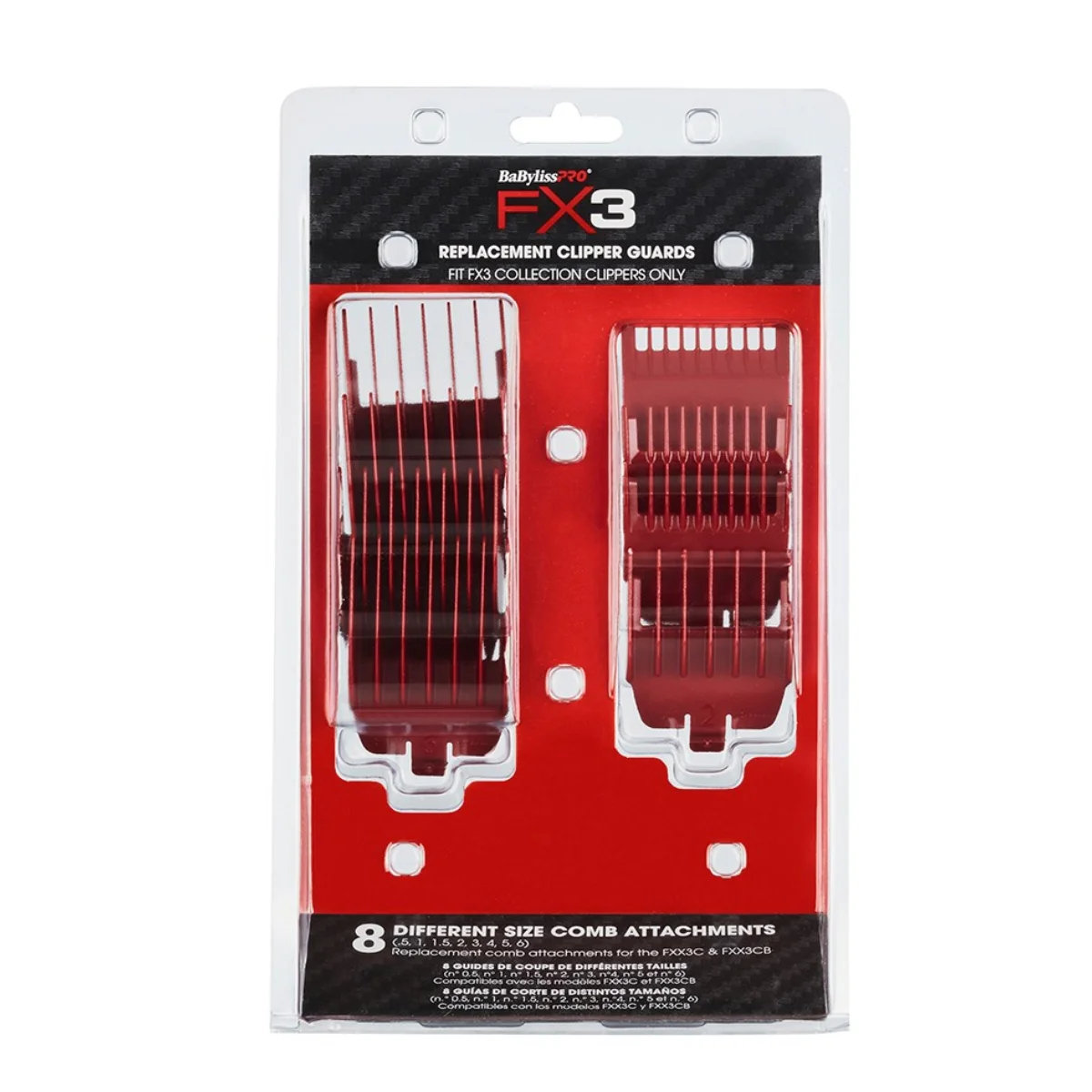 BaBylissPRO FX3 Hair Clipper Comb Attachment Set - Image 4
