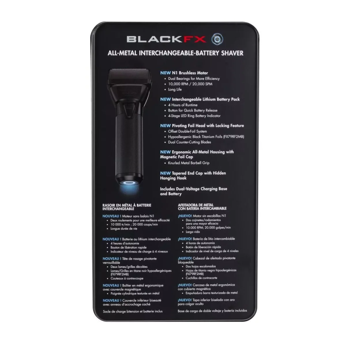 BaBylissPRO FXONE BlackFX Double Foil Shaver - Image 6