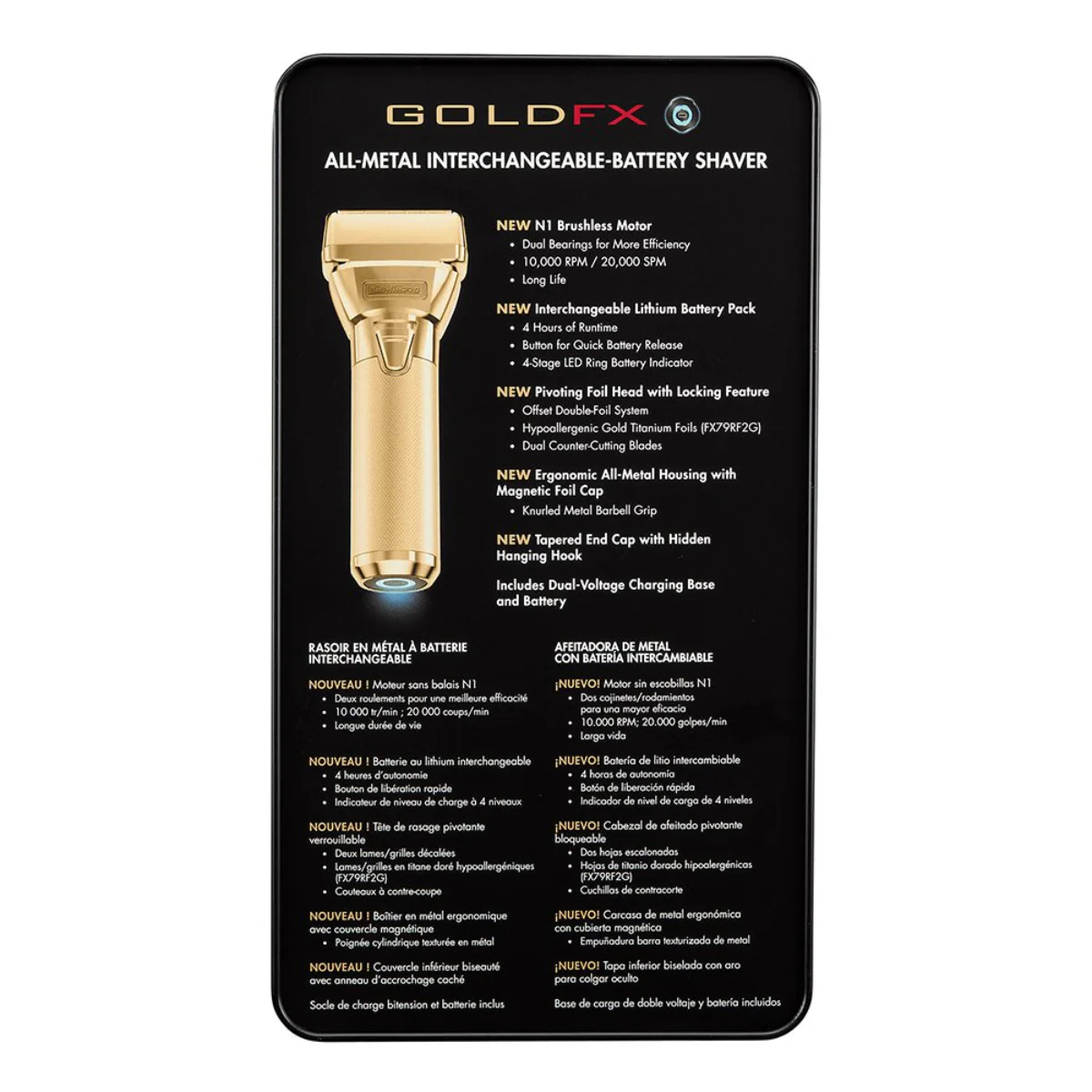 BaBylissPRO FXONE GoldFX Double Foil Shaver - Image 6