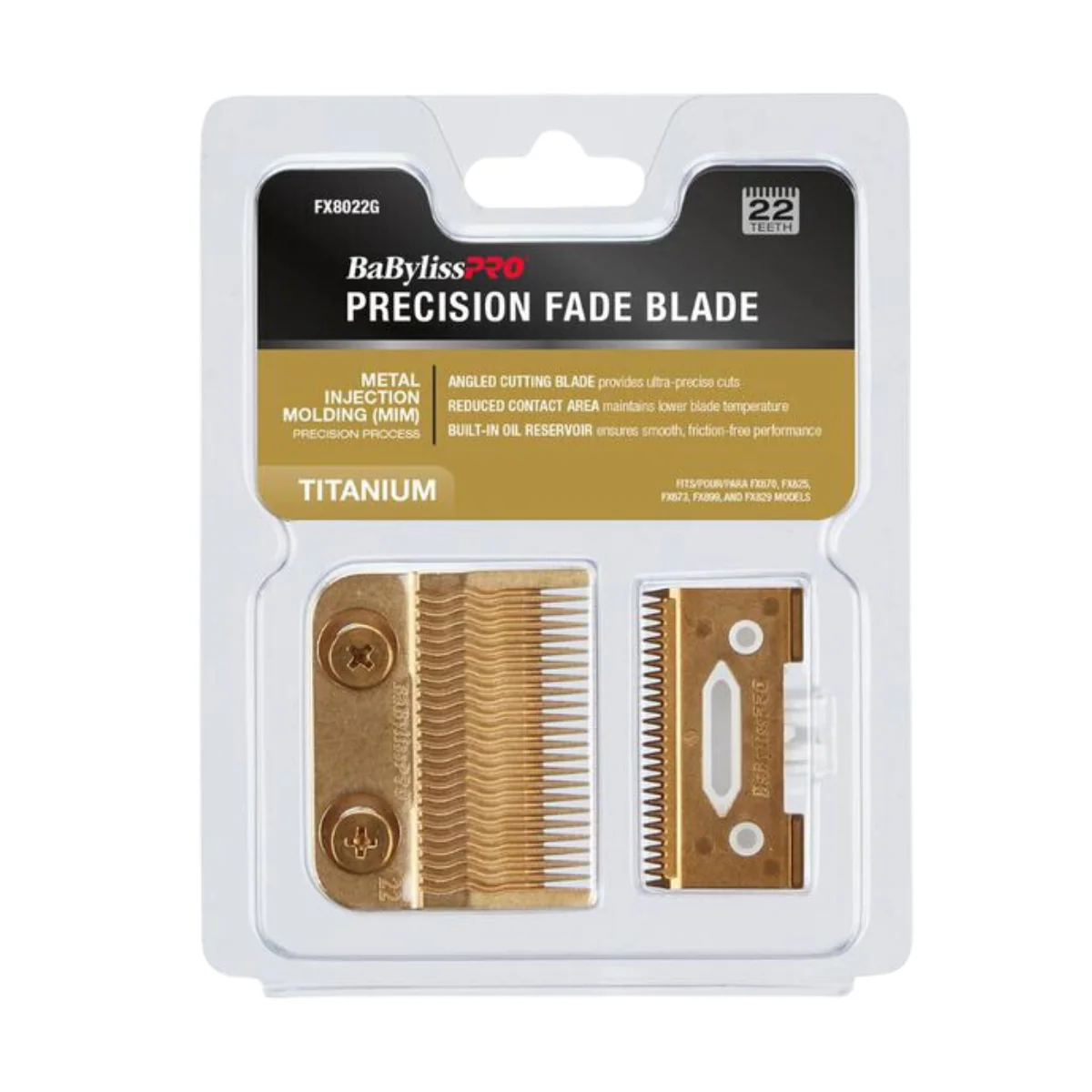 BaBylissPRO Gold Titanium Metal-Injection Molded (MIM) Precision Fade Blade - Image 4