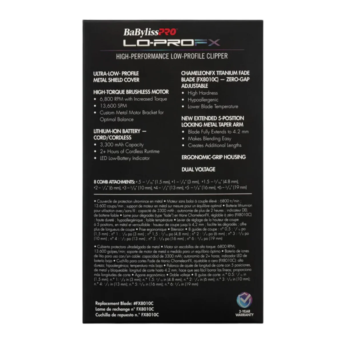 BaBylissPRO LoPro FX Clipper Limited Edition - Chameleon - Image 3