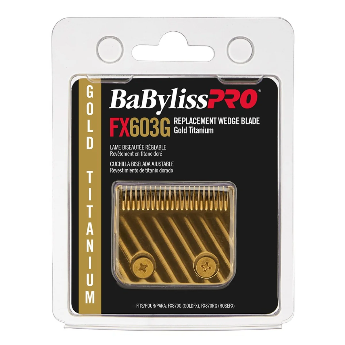 BaBylissPRO Replacement Hair Clipper Gold Titanium Wedge Blade - Image 2