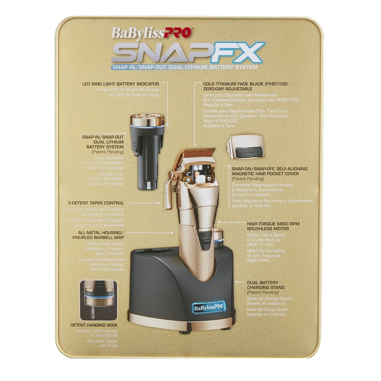 BaBylissPRO SnapFX Gold Clipper - Image 5