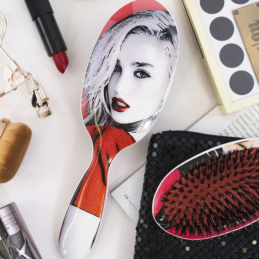 Brushworx Artists and Models Cushion Hair Brush Big Red - Image 4