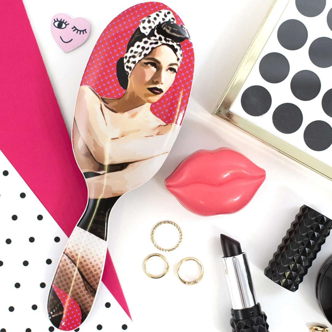 Brushworx Artists and Models Cushion Hair Brush Miss Be Bop - Image 4