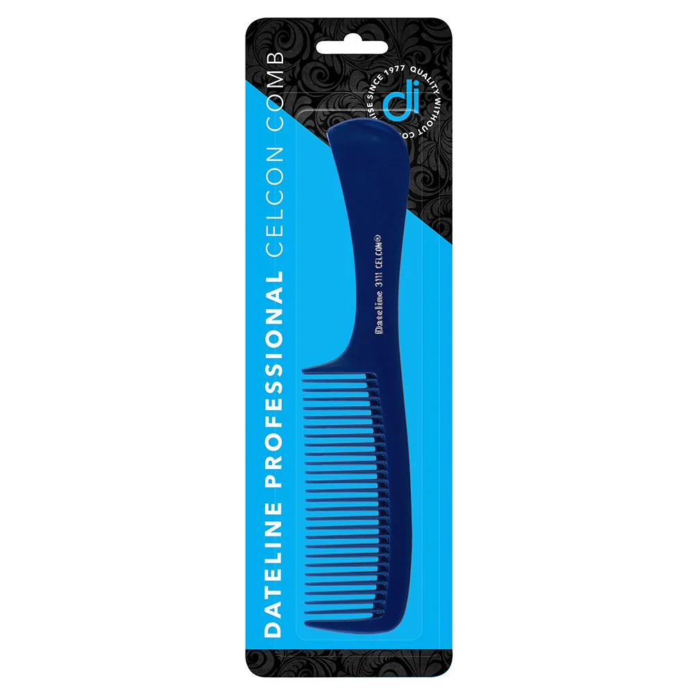 Dateline Professional Blue Celcon Basin Comb 8 3111 - With Handle - Image 2