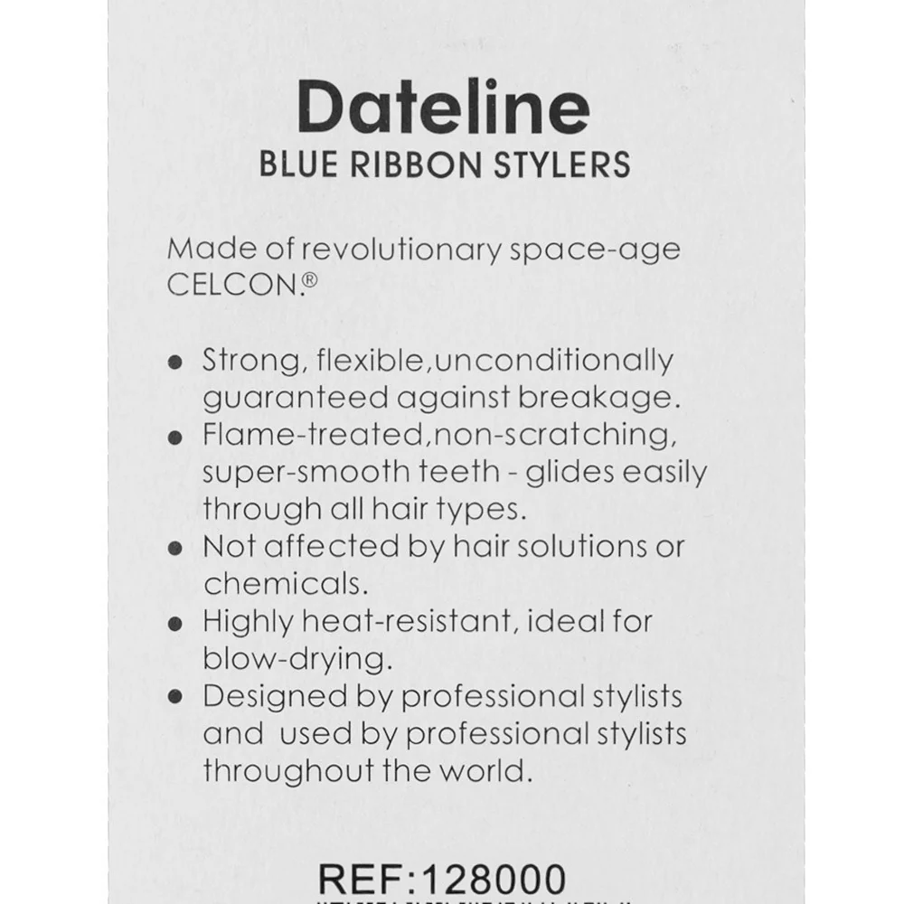 Dateline Professional Blue Celcon Teasing Comb With 2 Tails 8 201 - Plastic - Image 3