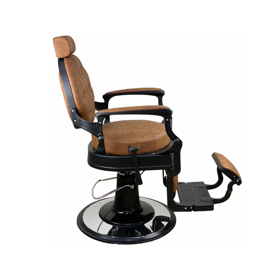 Harlem Barber Chair Tan Upholstery - Image 2