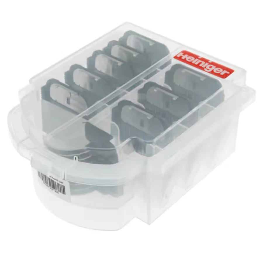 Heiniger Metal Attachment Combs (Set of 9) With Case - Image 4