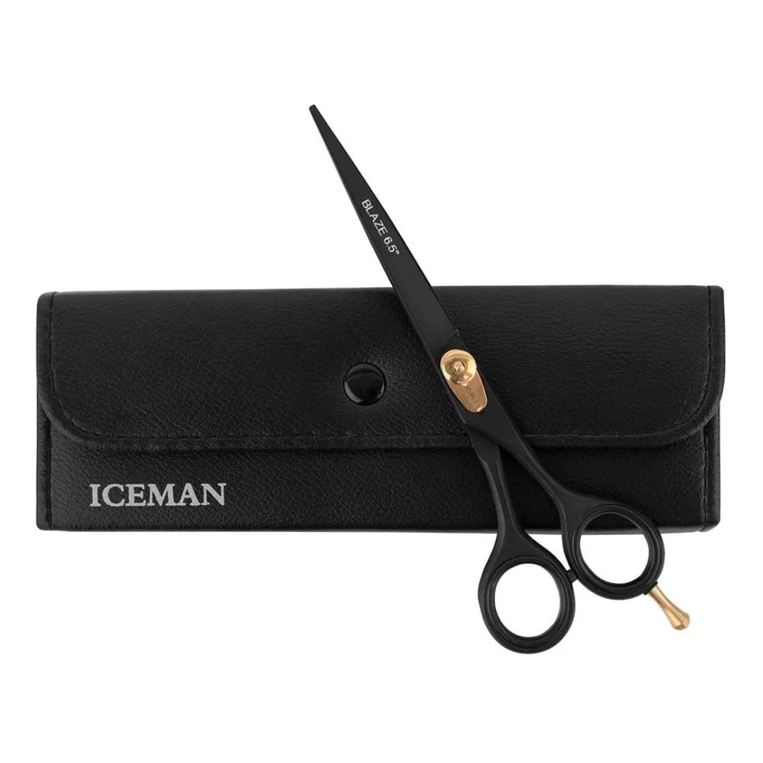 Iceman Blaze 6.5” Black Hairdressing Scissors - Image 2
