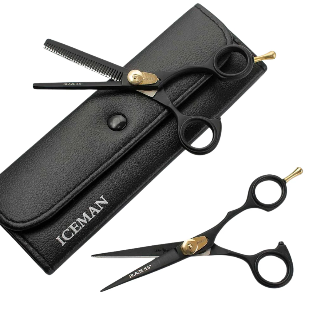 Iceman Blaze 6.5” Black Hairdressing Scissors - Image 4