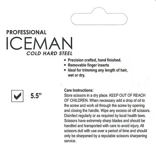 Iceman Retro 5.5 Hairdressing Scissors Blue - Image 3