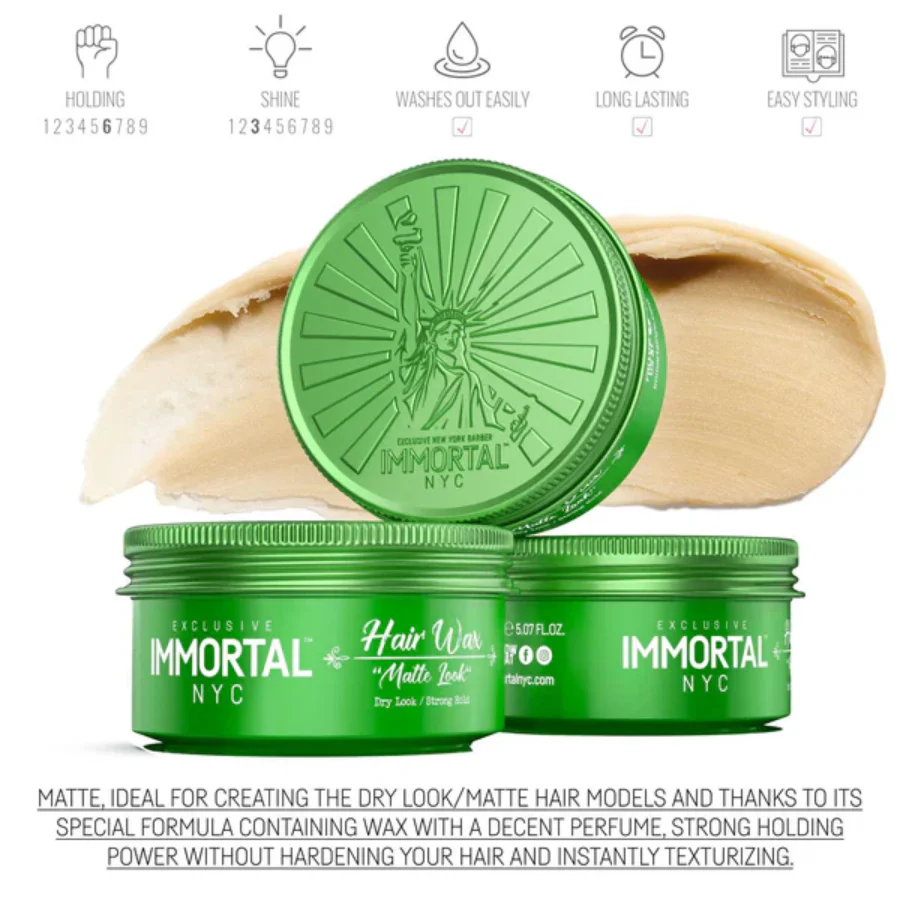Immortal Nyc Matte Look Hair Wax 150ml - Image 3