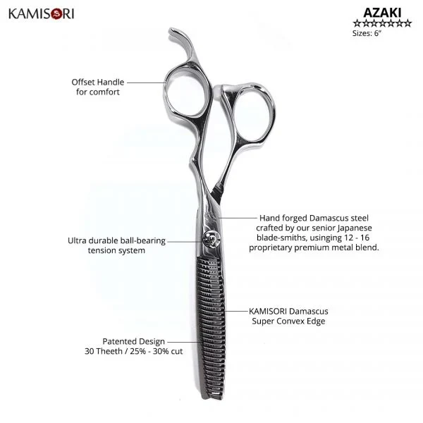Kamisori Azaki Professional Texturizing Shears - Image 2