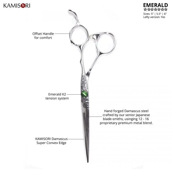 Kamisori Emerald Professional Haircutting Shears - Image 2