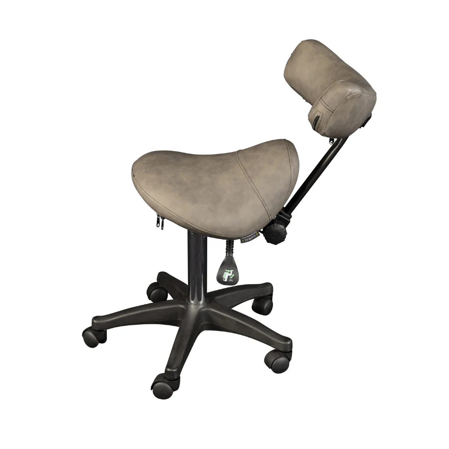 Karma Davenport Saddle Tattoo Stool Grey - Image 2