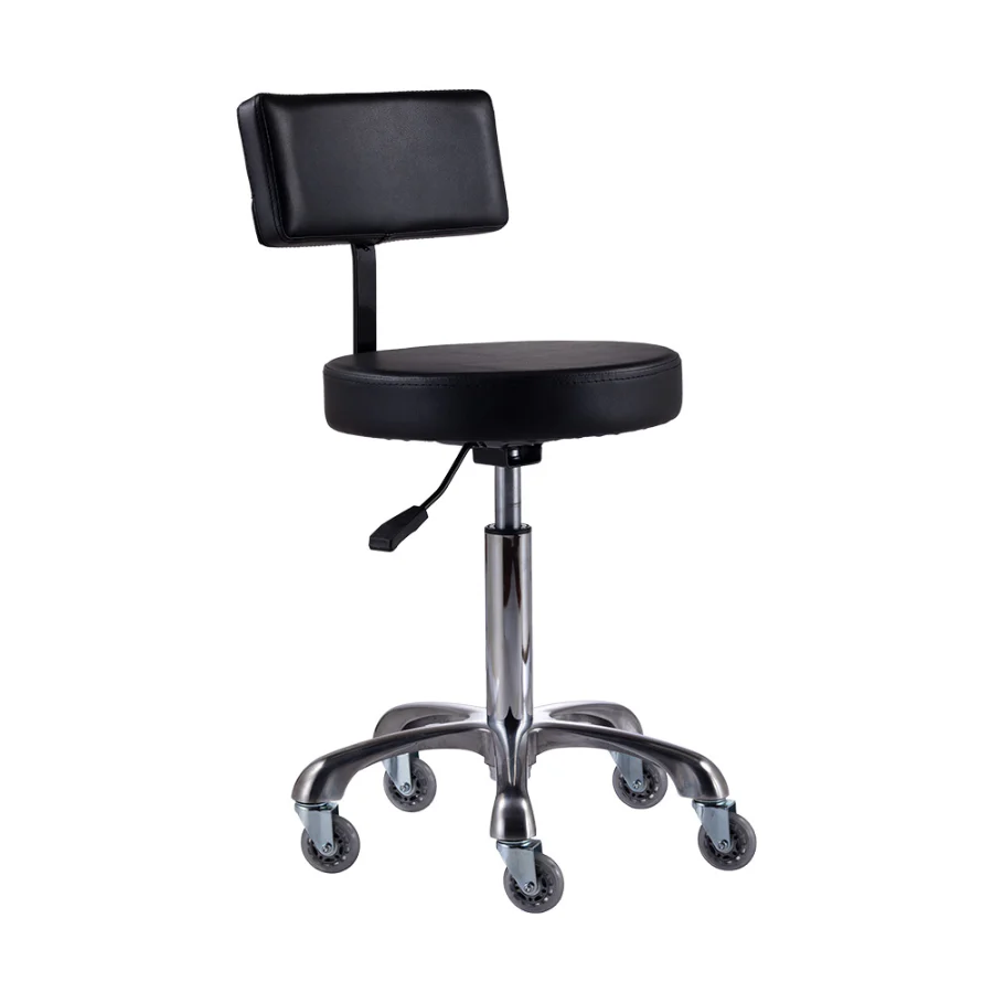 Karma Hobart Stool with Back Black