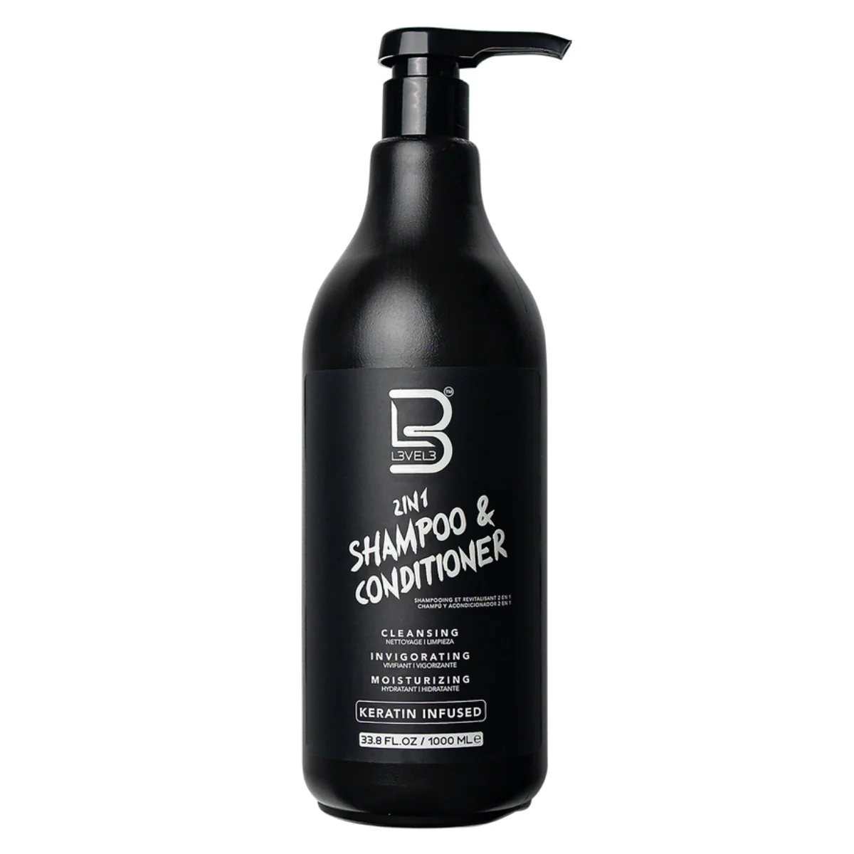 L3VEL3 2 in 1 Keratin Infused Shampoo & Conditioner - 1000ml