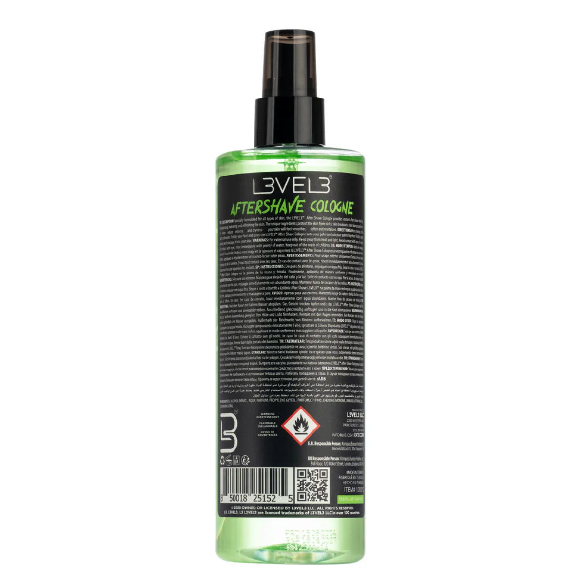 L3VEL3 Aftershave Cologne Fresh - 400ml - Image 2