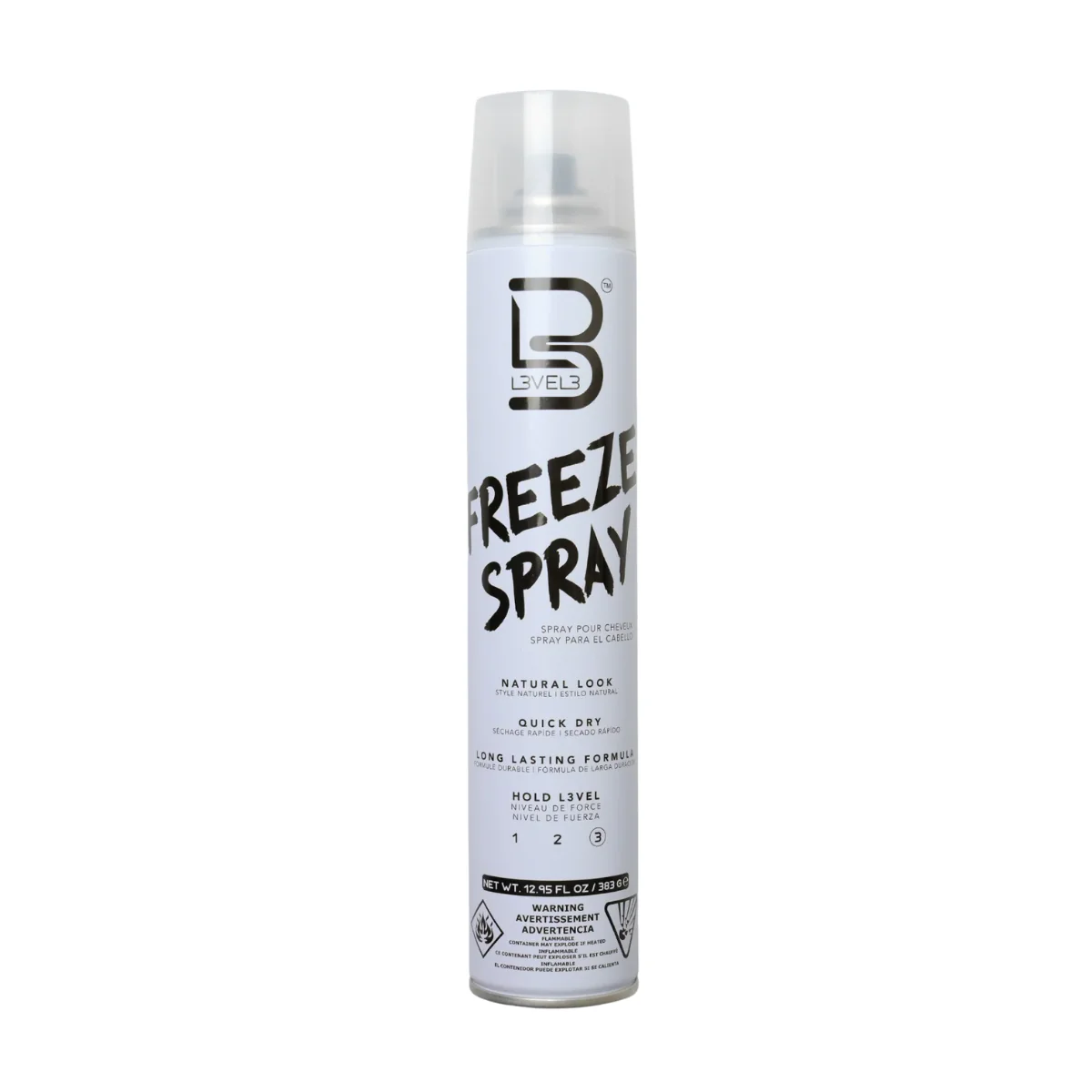 L3VEL3 Freeze Hair Spray (Hold 3)  - 383g