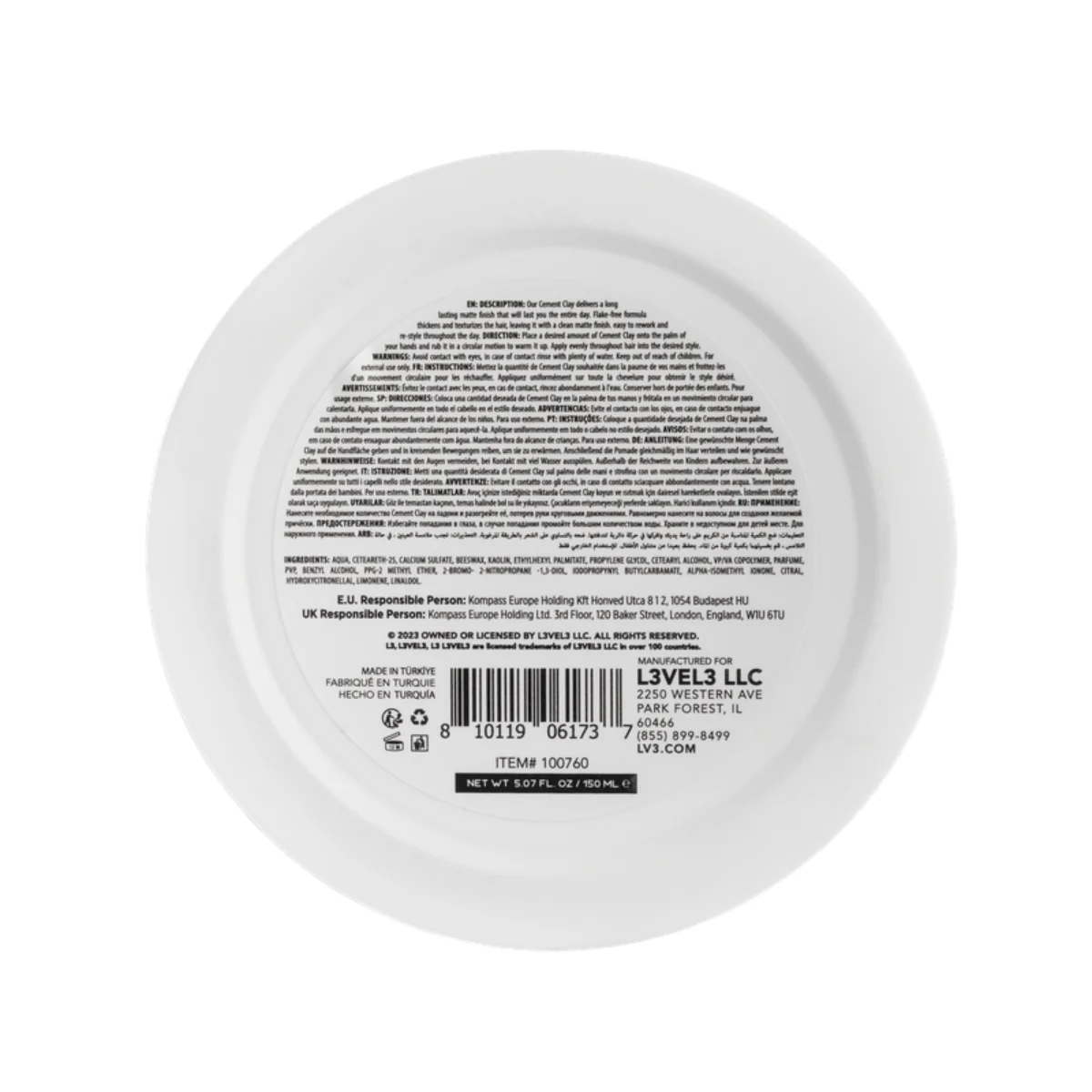 L3VEL3 Sculpting Clay (Hold 3) - 150ml - Image 2