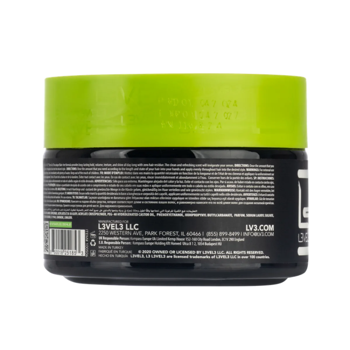 L3VEL3 Slime Super Strong Hair Gel - 250ml - Image 2