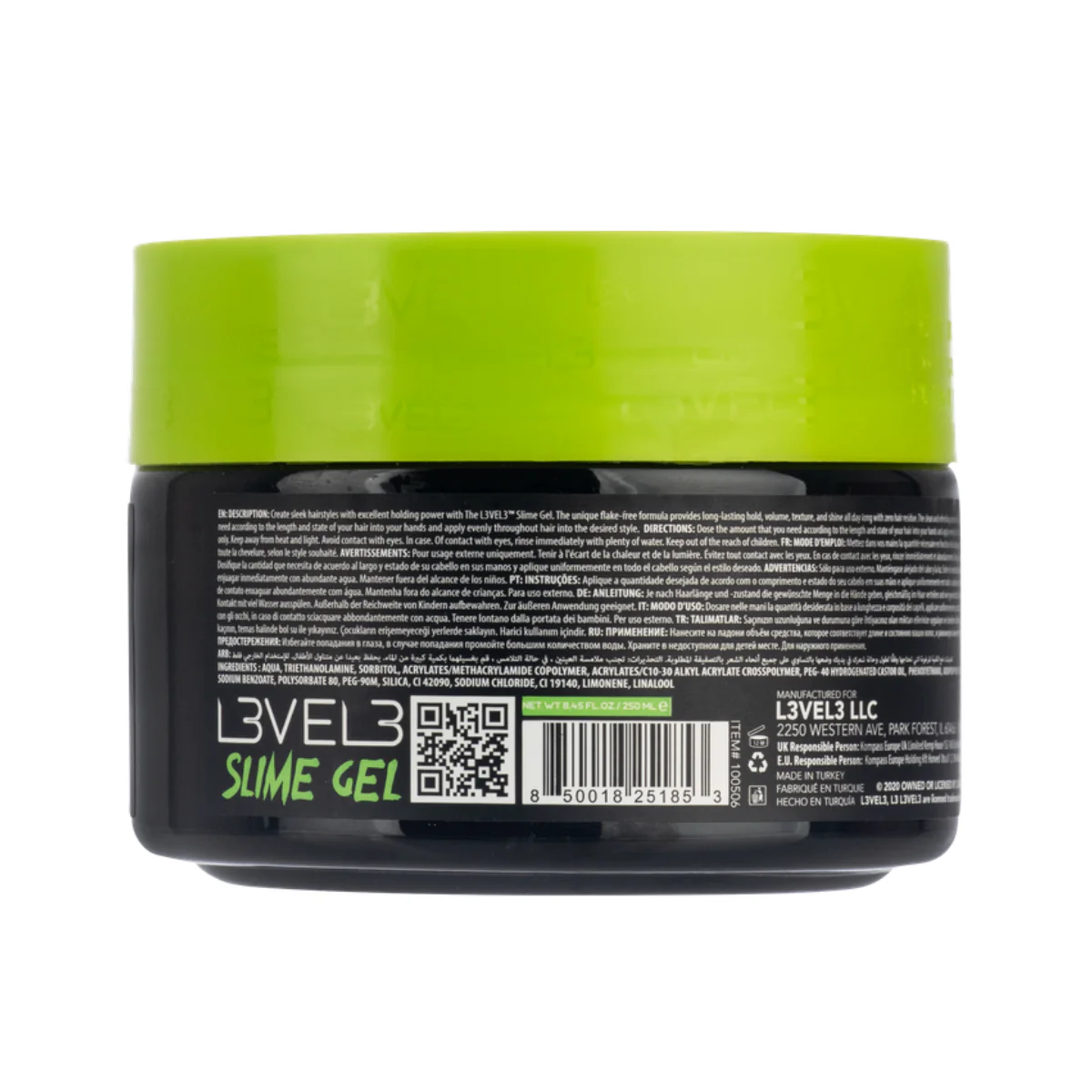 L3VEL3 Slime Super Strong Hair Gel - 250ml - Image 3