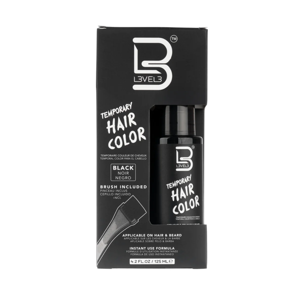 L3VEL3 Temporary Beard Colour Black - 125ml - Image 5