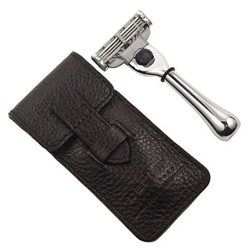 Parker Travel Mach-3 Razor And Leather Case - Image 2
