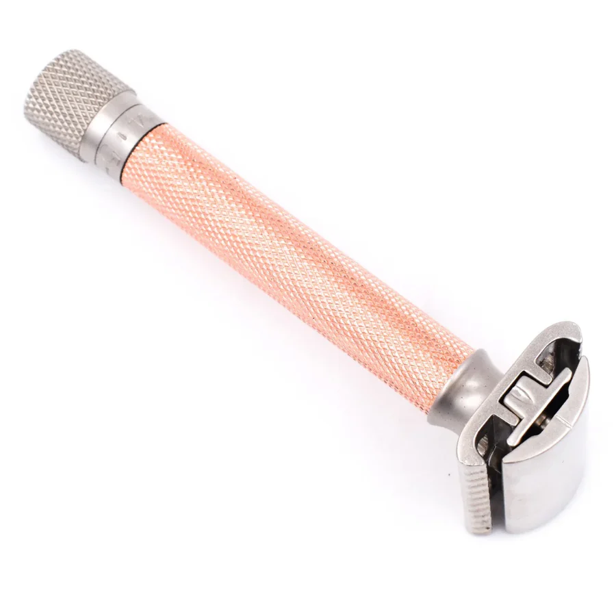 Parker Variant Safety Razor Adjustable Razor Rose Gold Colour Handle - Image 2
