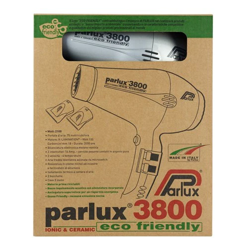 Parlux 3800 Ionic Ceramic Hair Dryer Silver - Image 2