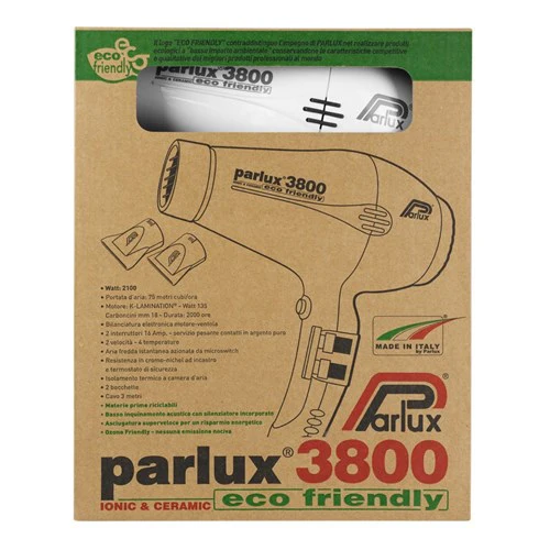 Parlux 3800 Ionic Ceramic Hair Dryer - White - Image 2