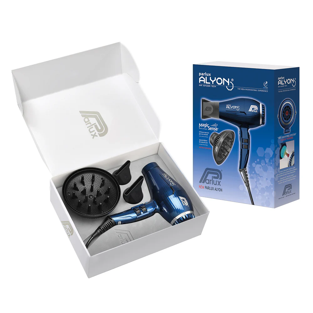 Parlux Alyon Air Ionizer Tech Hair Dryer 2250w - Midnight Blue W/diffuser Pack - Image 3