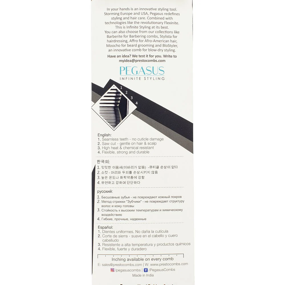 Pegasus No 101 Plastic Tail Comb - Image 3