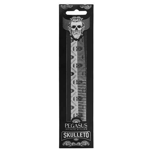 Pegasus Skulleto No 303 Silver Barber Tapered Comb - Image 2