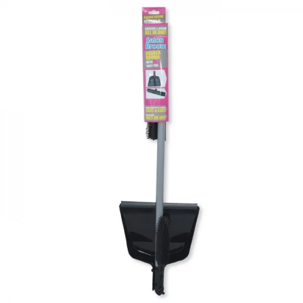 Salon Broom Height Adjustable With Pan - Image 2