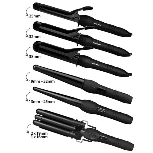 Silver Bullet City Chic Regular Ceramic Conical Curling Iron Black - 13mm-25mm - Image 4