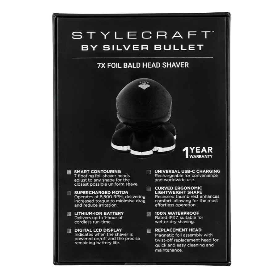 StyleCraft by Silver Bullet Ace 7x Foil Bald Head Shaver - Image 6
