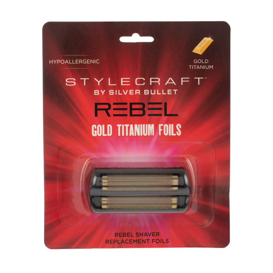 StyleCraft by Silver Bullet Rebel Shaver Replacement Gold Foil Head - Image 3