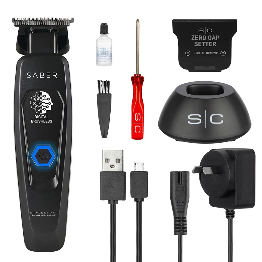 StyleCraft by Silver Bullet Saber Digital Brushless Hair Trimmer Black - Image 2