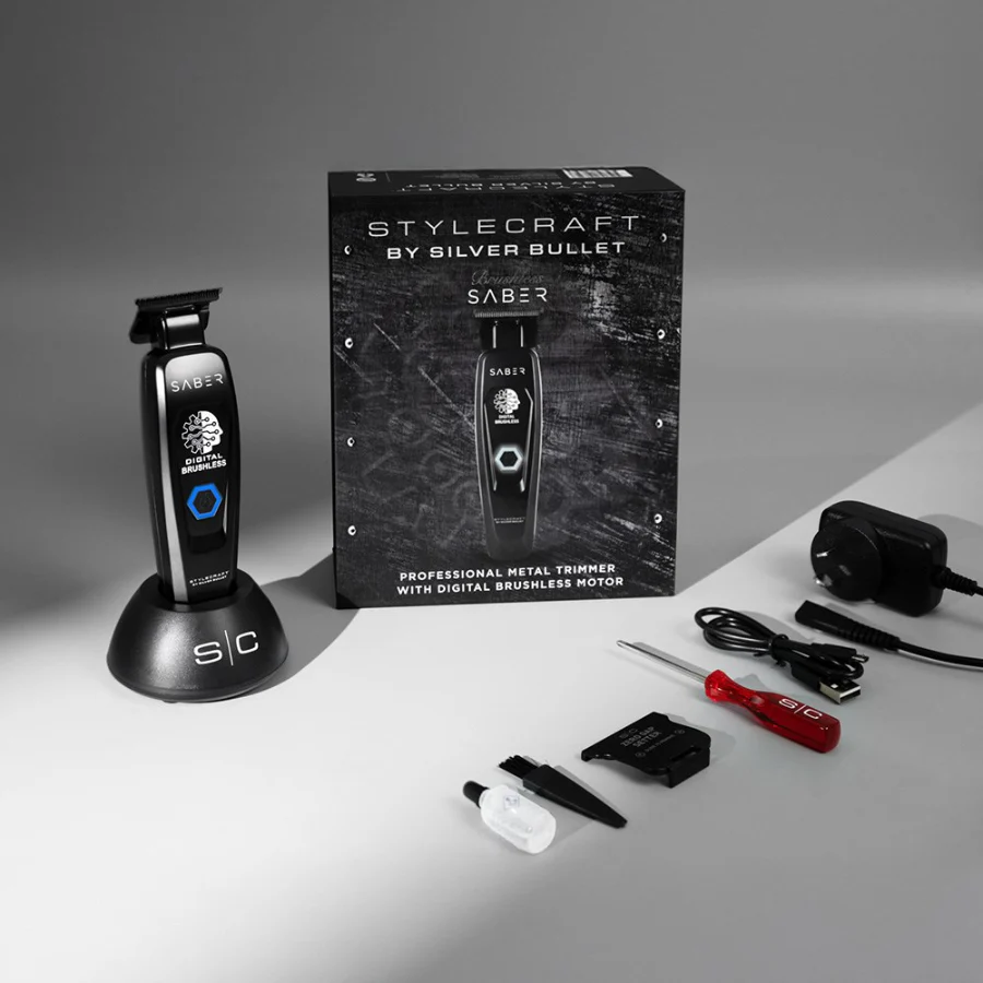 StyleCraft by Silver Bullet Saber Digital Brushless Hair Trimmer Black - Image 3