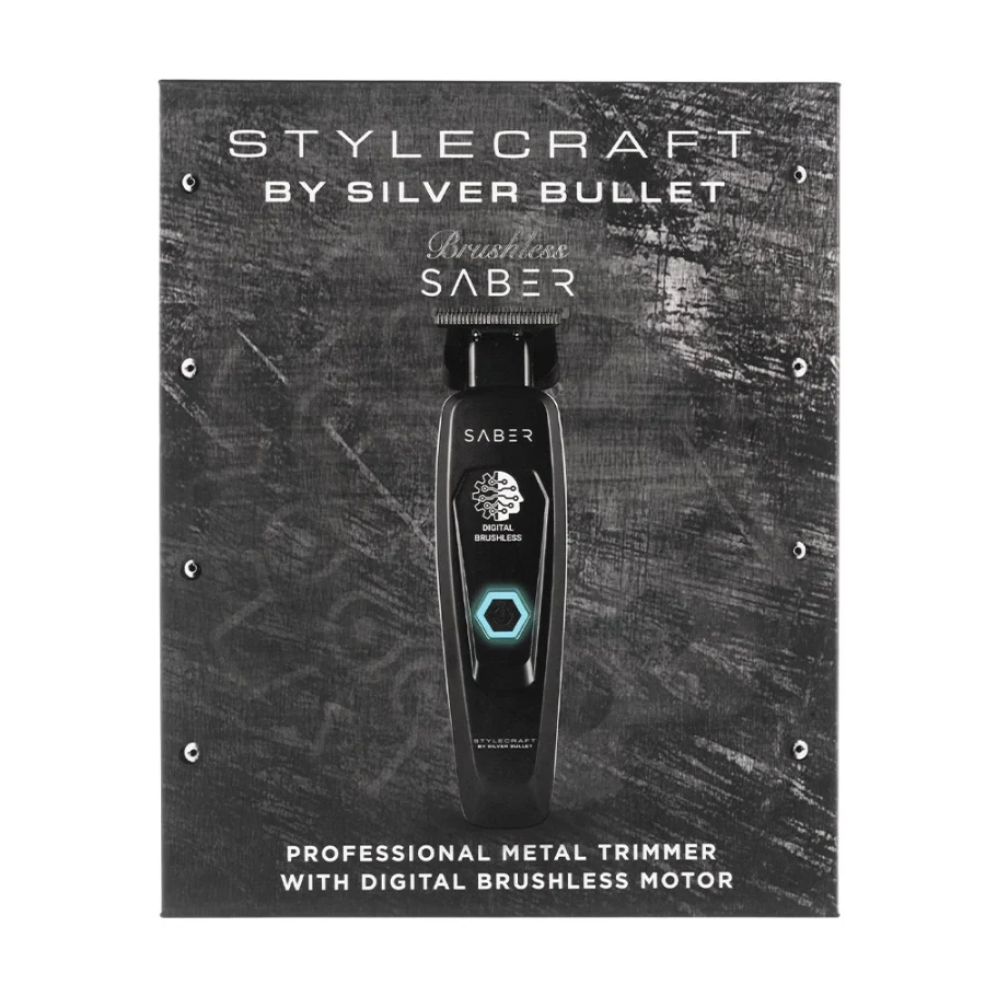 StyleCraft by Silver Bullet Saber Digital Brushless Hair Trimmer Black - Image 5