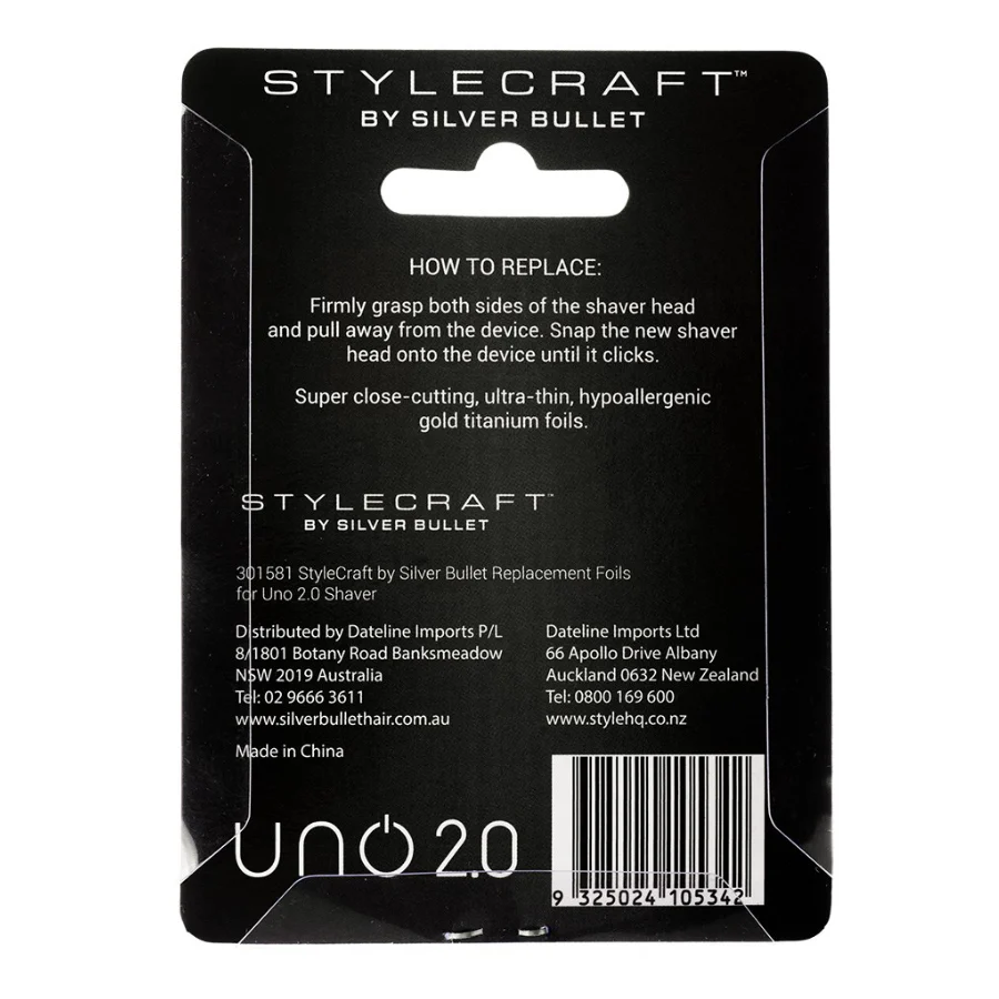 StyleCraft by Silver Bullet Uno 2.0 Shaver Replacement Foil - Image 3