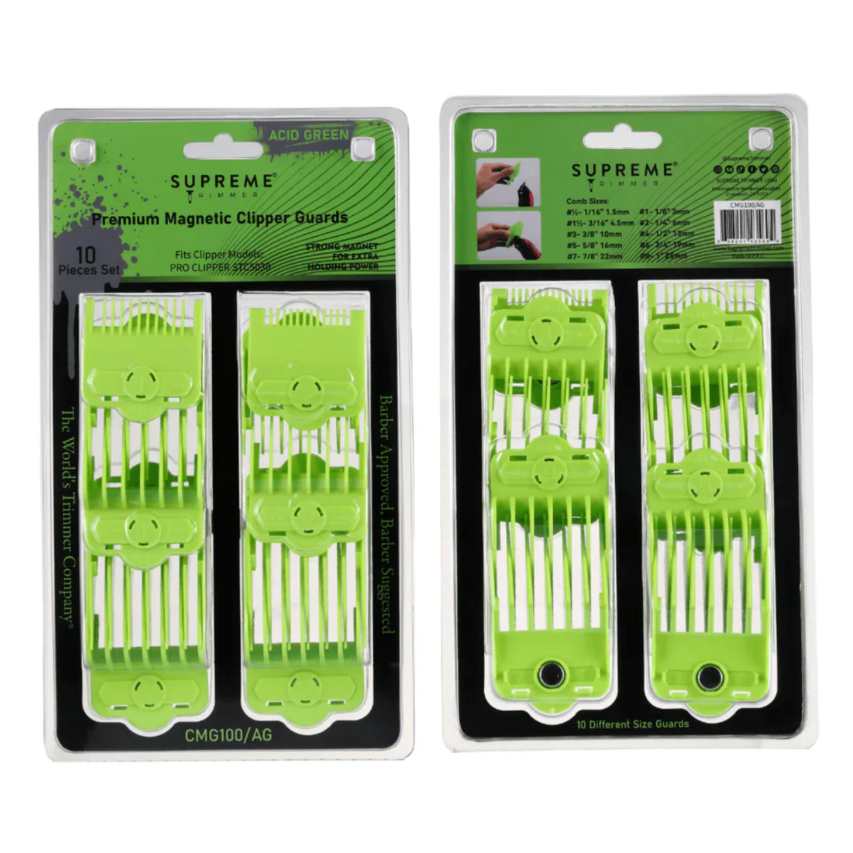 Supreme ST Magnetic Clip On Guards - Green - Image 2