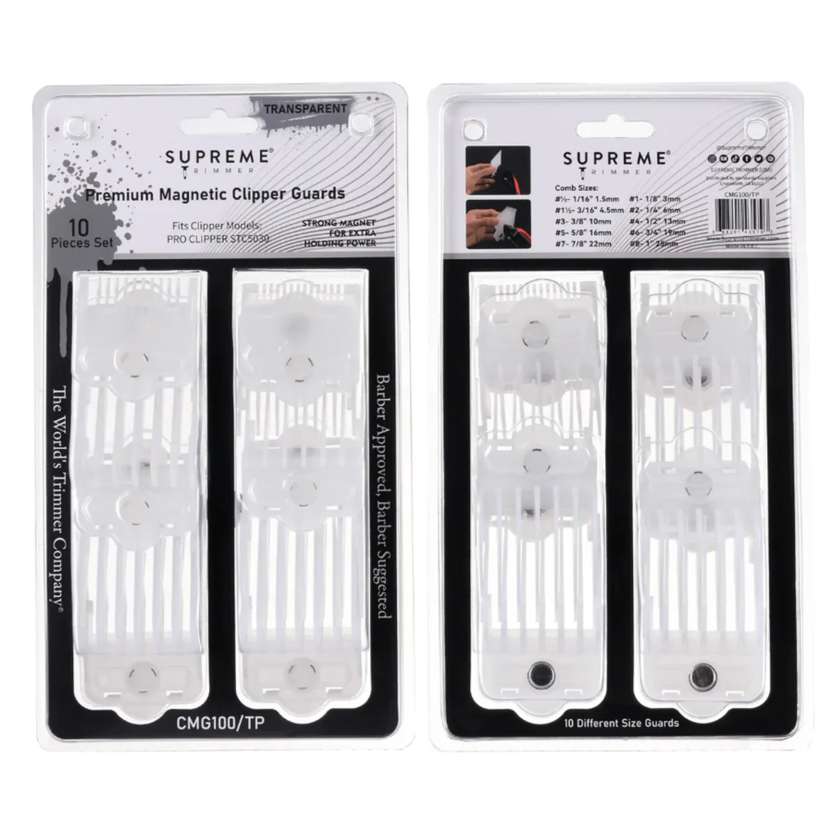 Supreme ST Magnetic Clip On Guards - Transparent - Image 2