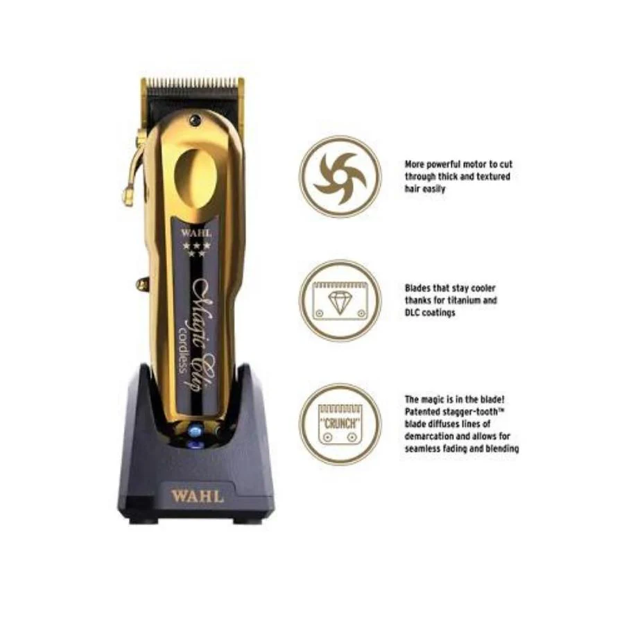 Wahl Professional 5 Star Cordless Gold Magic Clipper - Image 3