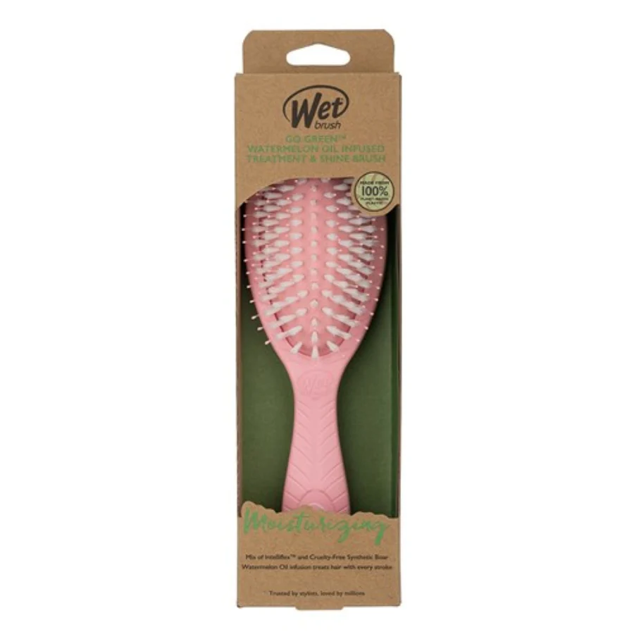 WetBrush Go Green Shine Hair Brush - Pink - Image 3