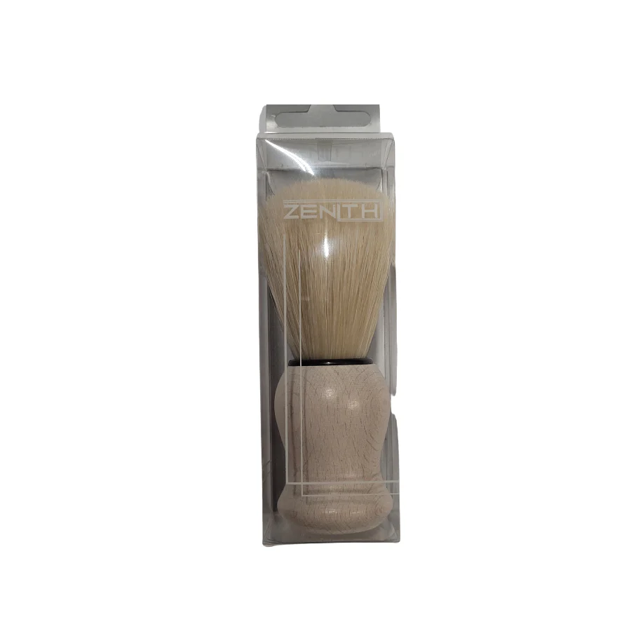 Zenith White Wood Shave Brush - Boar Bristle - Image 2